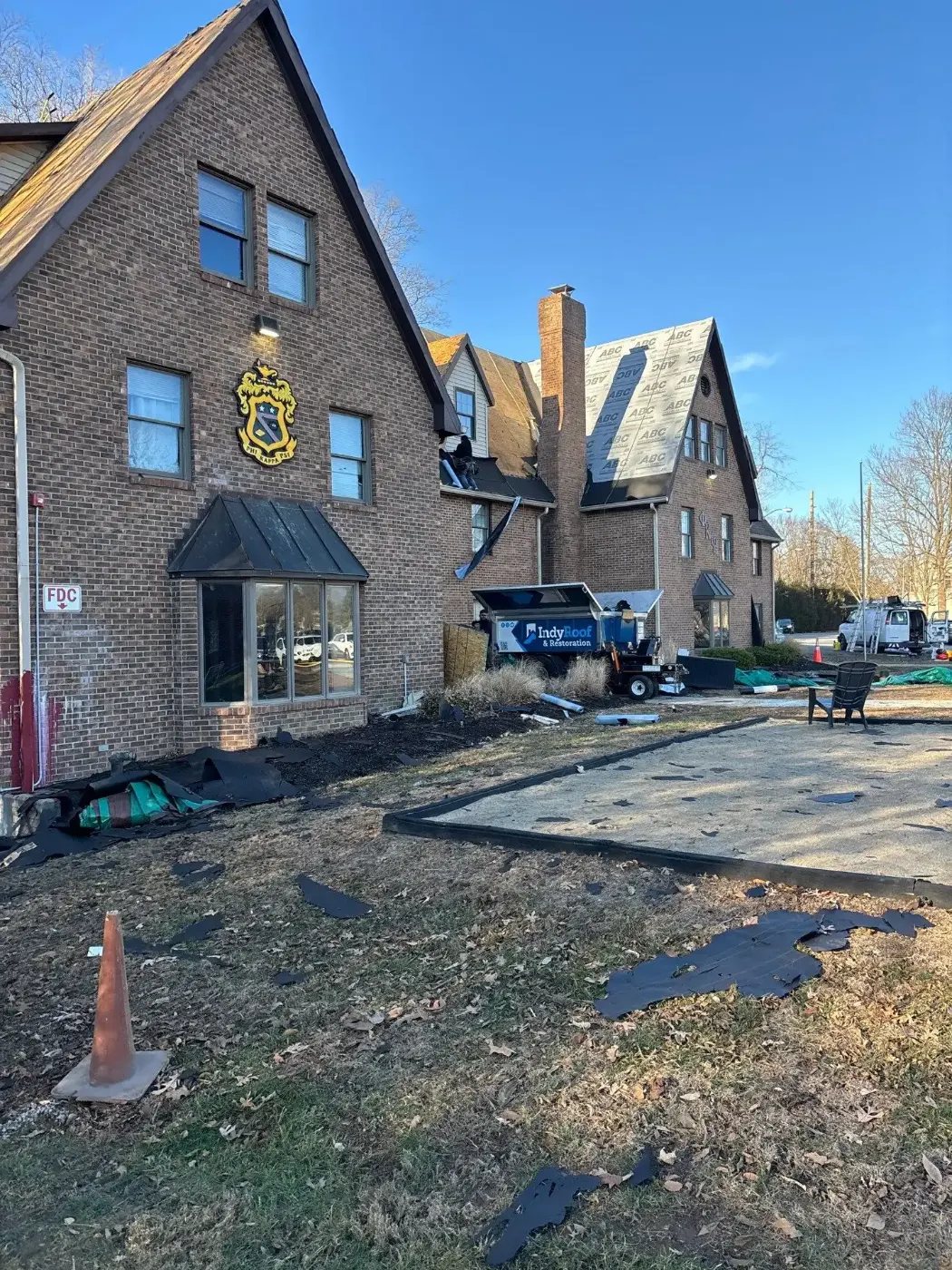 Commercial roof inspection documented in Pendleton